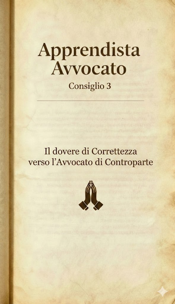 Consiglio 3: Il dovere di correttezza verso l'avvocato di controparte